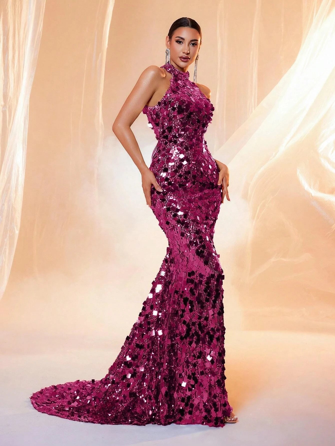 Prom Gown Wedding Guest Dinner Maxi Dress for Women LM86444