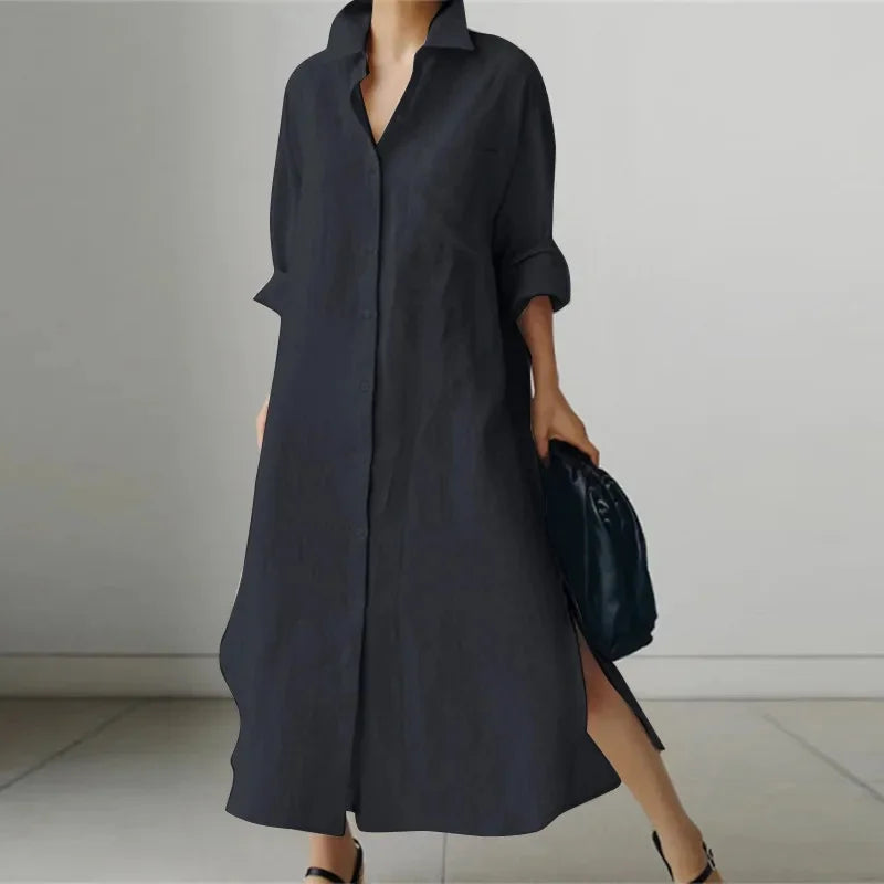 Women's Casual Loose Long Sleeve Abaya Open Cardigan Dress H701 New Style