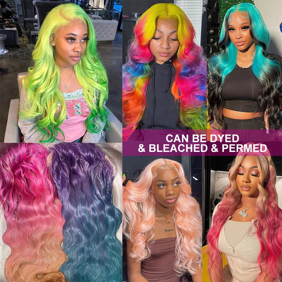 30 Inch Blonde Body Wave Lace Front Human Hair Wig 13x6 HD Lace Human Hair Wig 613 Pre Plucked 13x4 Lace Full Frontal Wigs 100%