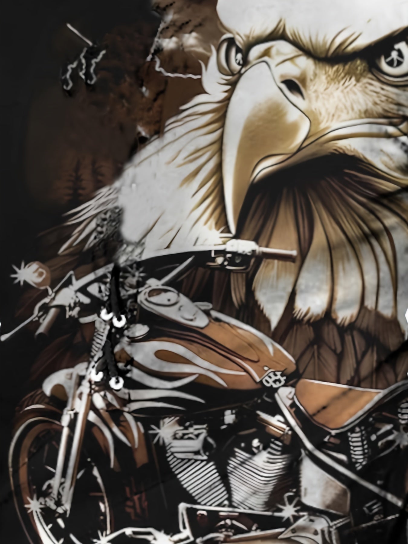 3D Eagle Pattern Print, Men's Graphic Design V - Lena & Miles Exquisite Boutique LLC.