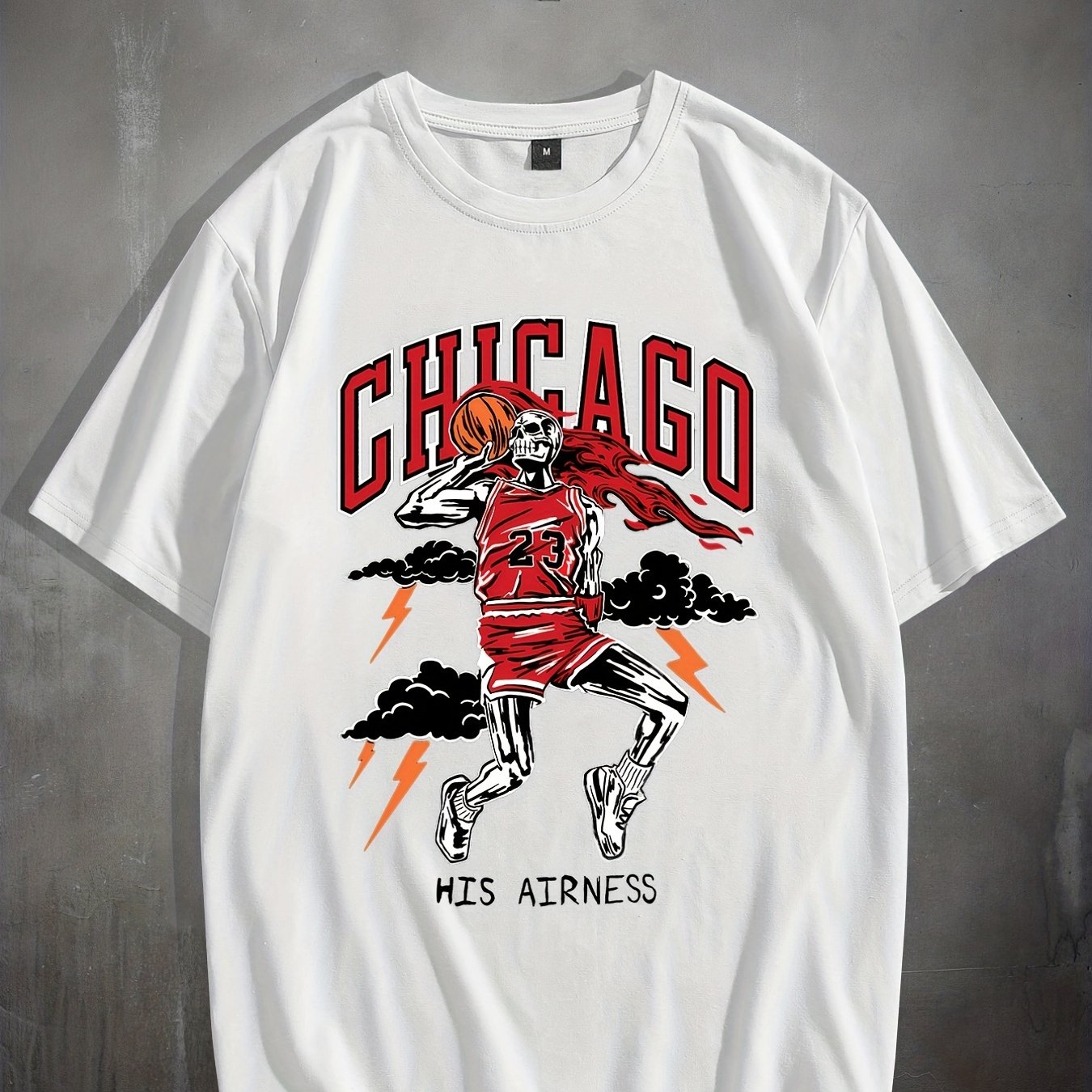 Stylish Basketball Player Pattern Print Men's Comfy Chic T-shirt, Graphic Tee Men's Summer Outdoor Clothes, Men's Clothing, Tops For Men, For Halloween - Lena & Miles Exquisite Boutique LLC.