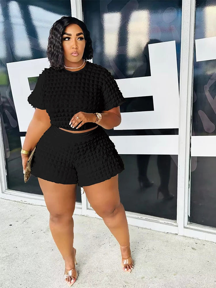 Summer Suit Chic and Elegant Woman Set New In Sexy Outfit Casual Shorts Sets Womens 2 Piece Plus Size Dropshipping Wholesale - Lena & Miles Exquisite Boutique LLC.