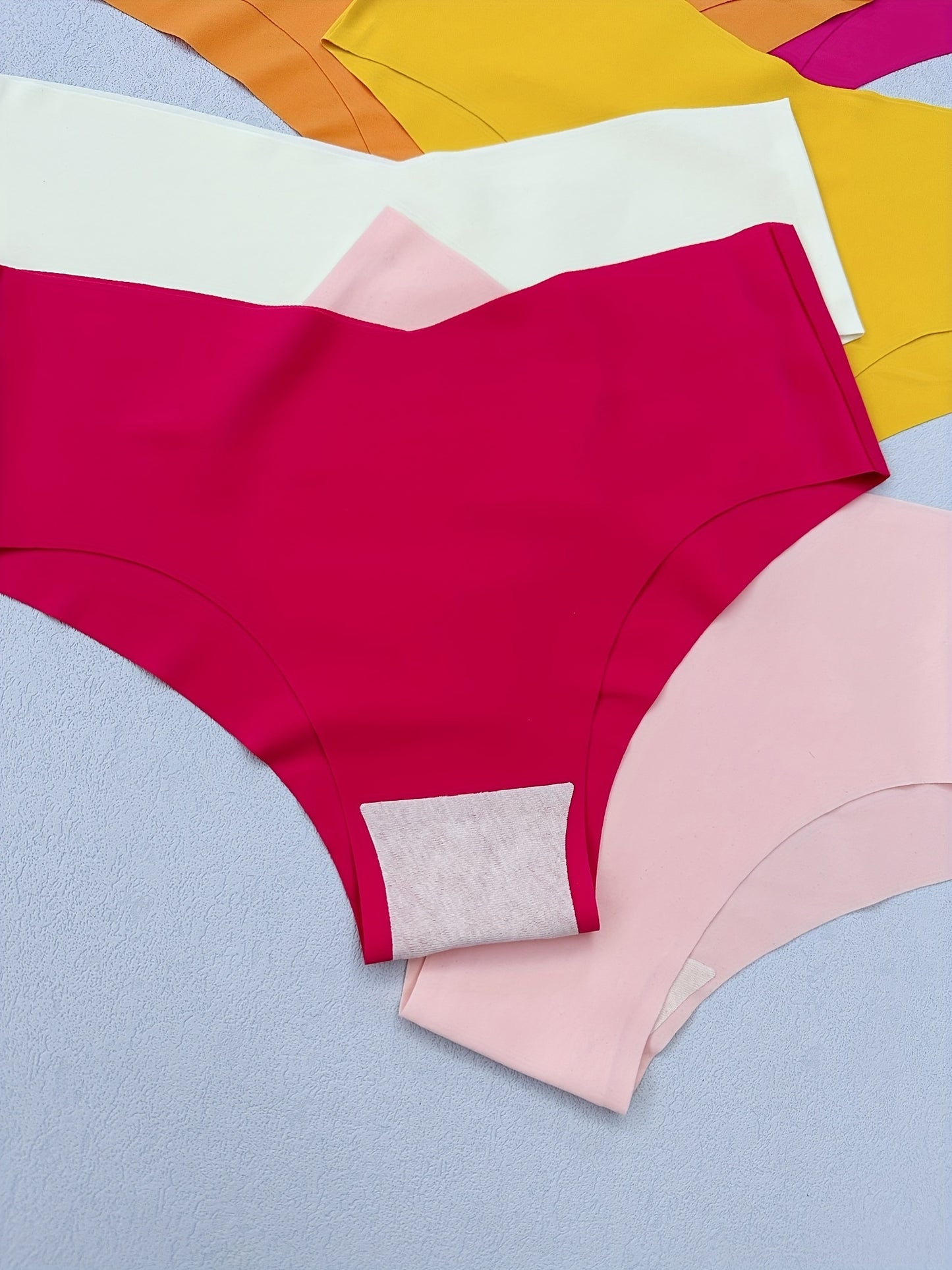 7pcs Seamless Solid Briefs, Comfy & Breathable Stretchy Intimates Panties, Women's Lingerie & Underwear - Lena & Miles Exquisite Boutique LLC.