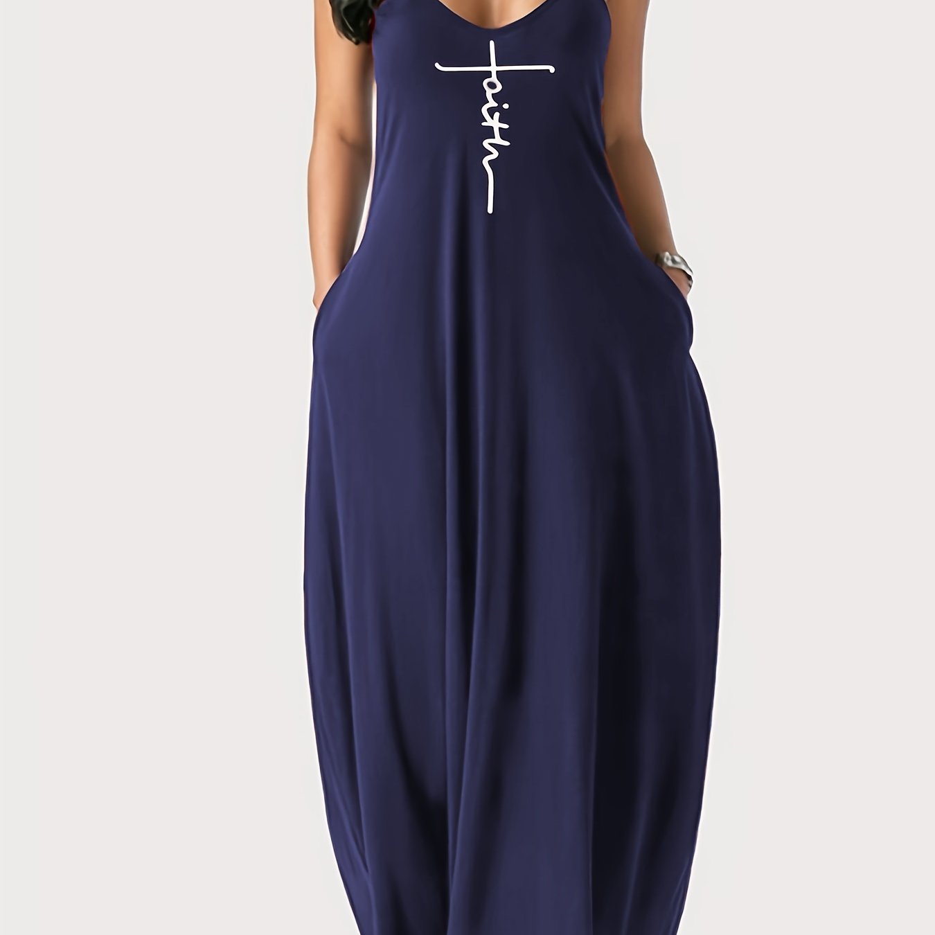 [Spaghetti Strap Solid Dresses] Slim-Fit Long Dresses for Women - Solid Colors and Patterns with Spaghetti Straps