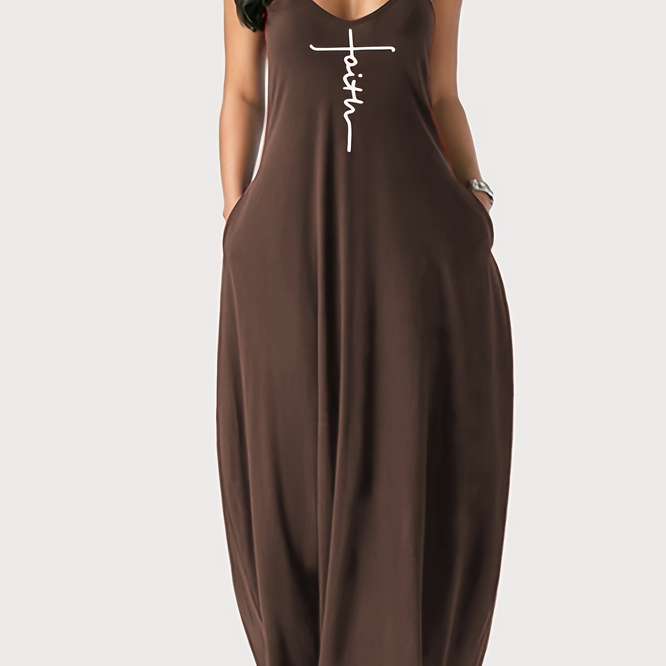 [Spaghetti Strap Solid Dresses] Slim-Fit Long Dresses for Women - Solid Colors and Patterns with Spaghetti Straps