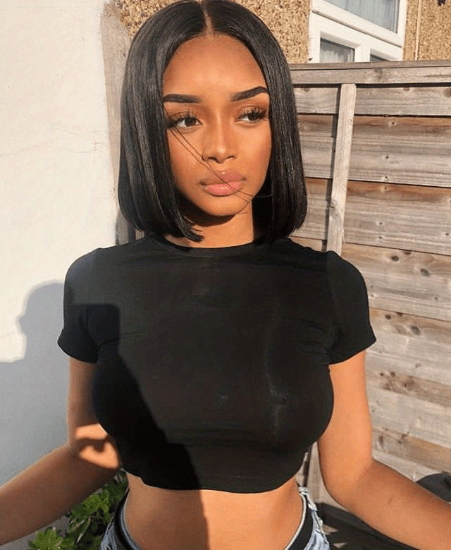 180% 4x4 Human Hair Wig Straight Bob Wig Human Hair Lace Front Wigs 180 Density 4x4 HD Transparent Lace Closure Bob Wig Brazilian Virgin Human Hair Pre Plucked Short Bob Wigs Straight Hair Natural Color - Lena & Miles Exquisite Boutique LLC.