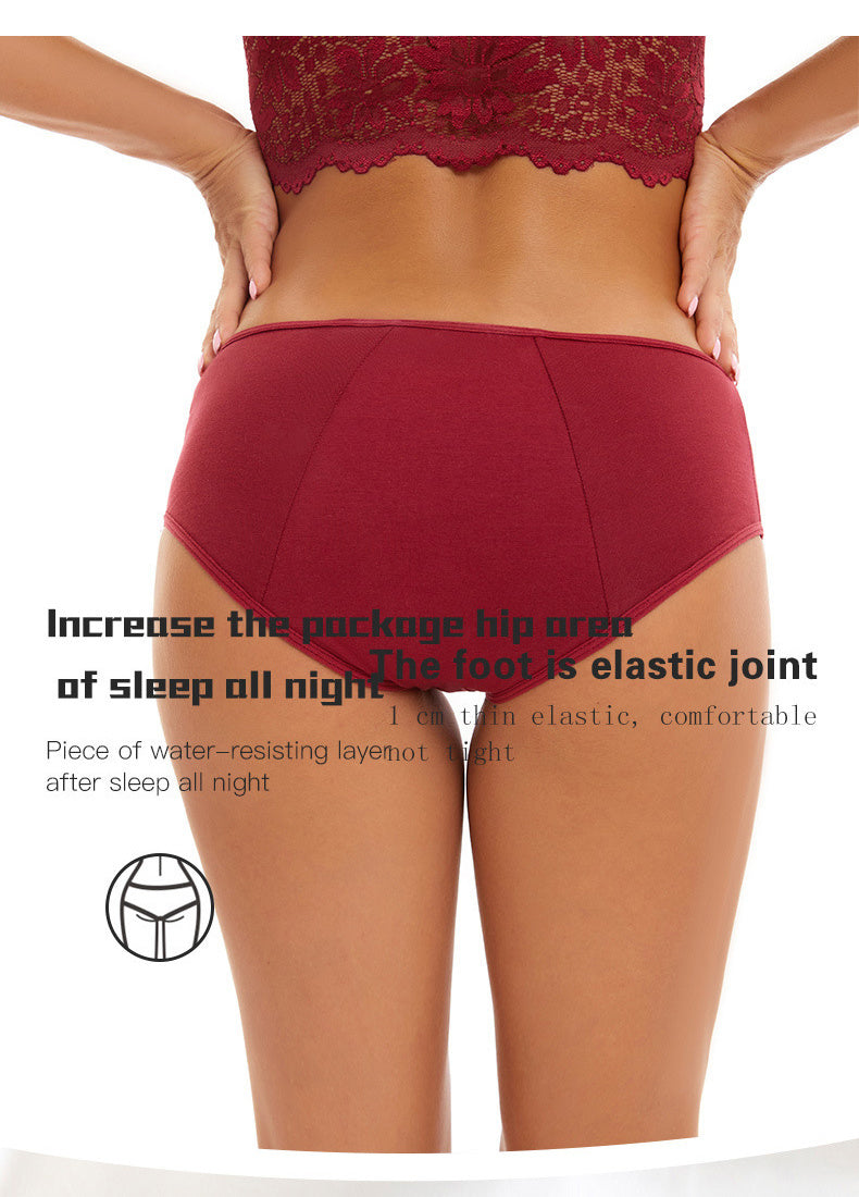 3pcs Simple Period Panties, Comfort Mid-high Waist Physiological Briefs, Breathable Postpartum Panty, Menstruation Panties, Women's Underwear & Lingerie - Lena & Miles Exquisite Boutique LLC.