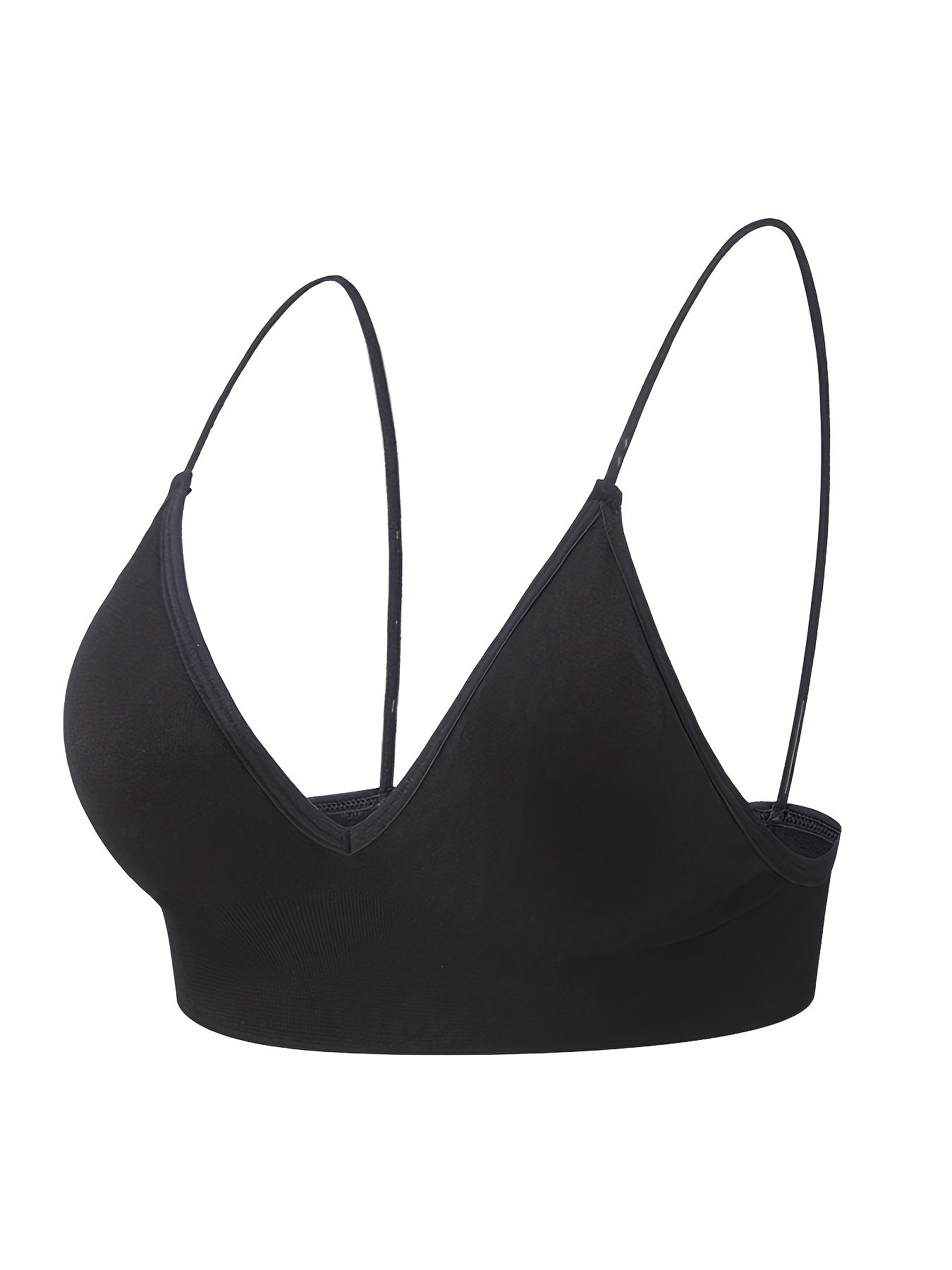 Wireless Triangle Cups Bra, Comfy & Soft Seamless Intimates Bra, Women's Lingerie & Underwear