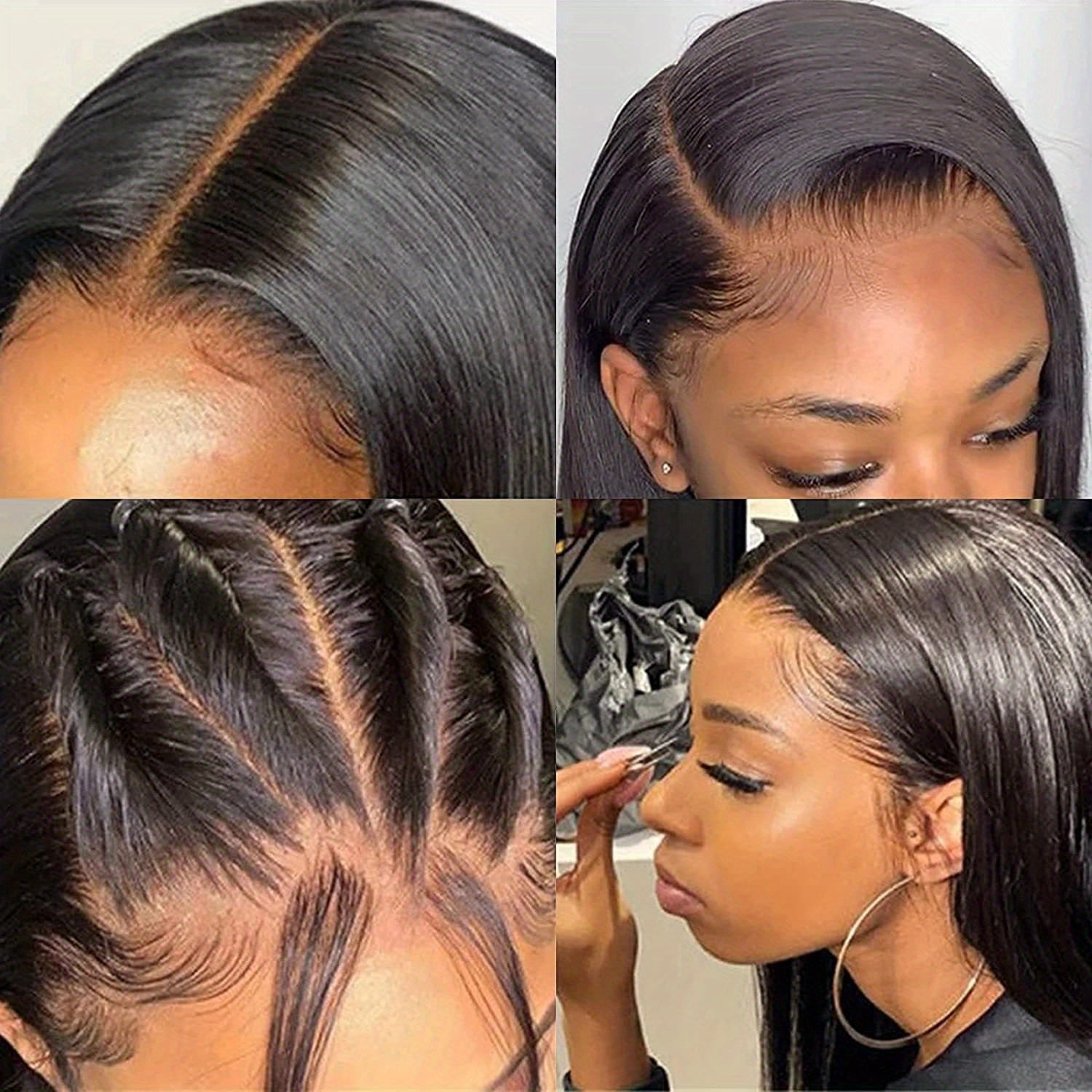 13x4 Straight HD Transparent Lace Front Wigs Human Hair 150% Density Glueless Brazilian Virgin Human Hair Lace Frontal Wigs For Women Pre Plucked With Baby Hair Natural Hairline 28 30 32 34 Inches Straight Lace Frontal Wigs N - Lena & Miles Exquisite Boutique LLC.