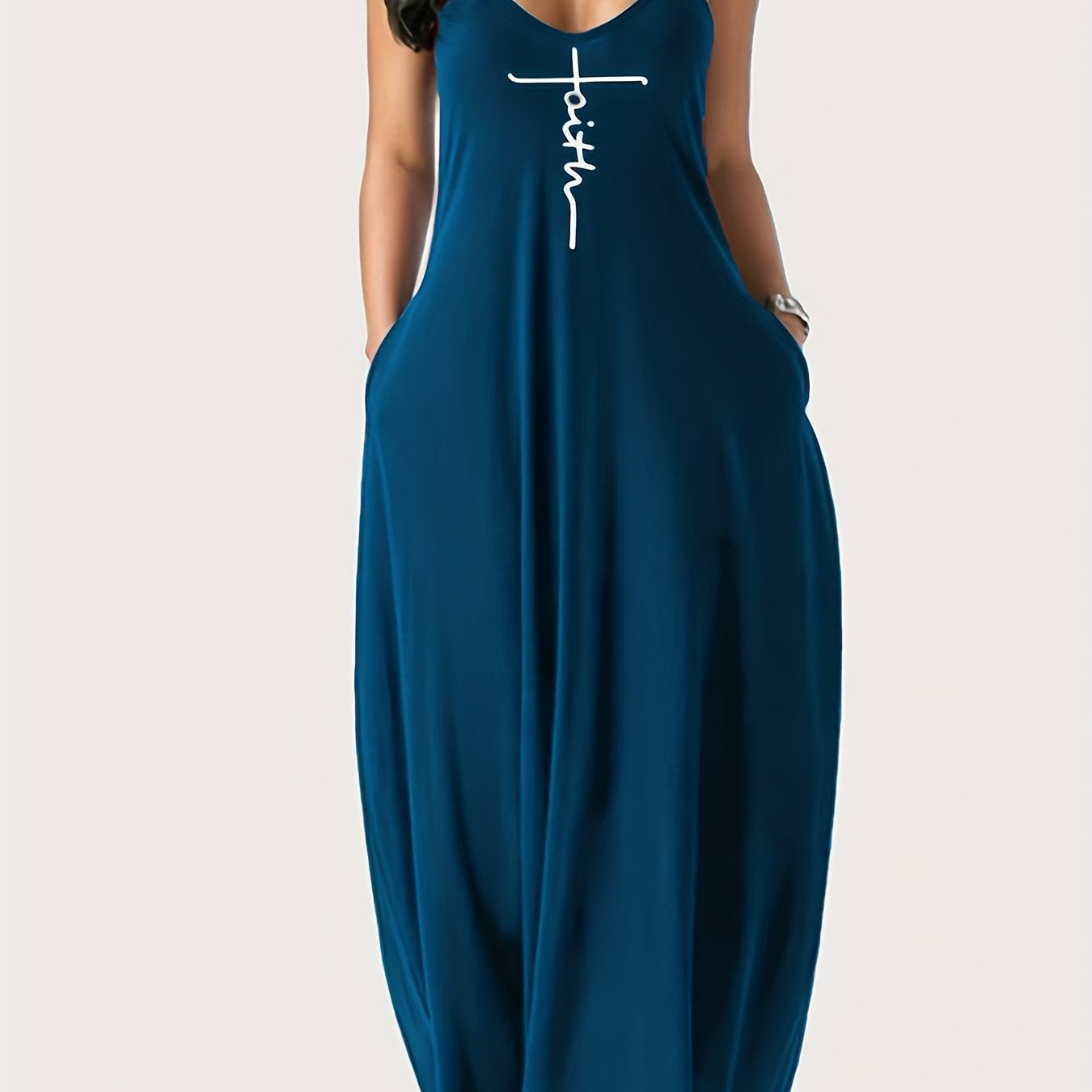 [Spaghetti Strap Solid Dresses] Slim-Fit Long Dresses for Women - Solid Colors and Patterns with Spaghetti Straps