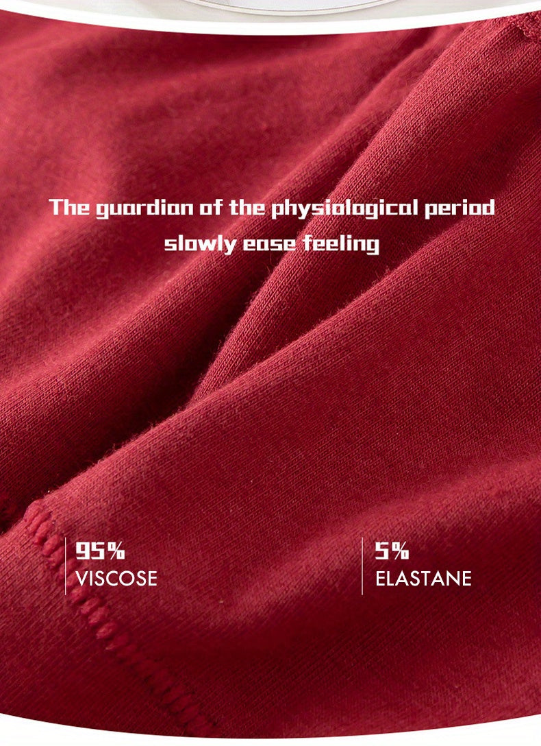 10 Pcs Comfy High Support Mid Rise Period Panties - Breathable Cotton Lingerie with Polyester Lining for Comfortable Wear - Full Coverage, Simple Solid Color Design, Anti-Leak Protection - Lena & Miles Exquisite Boutique LLC.