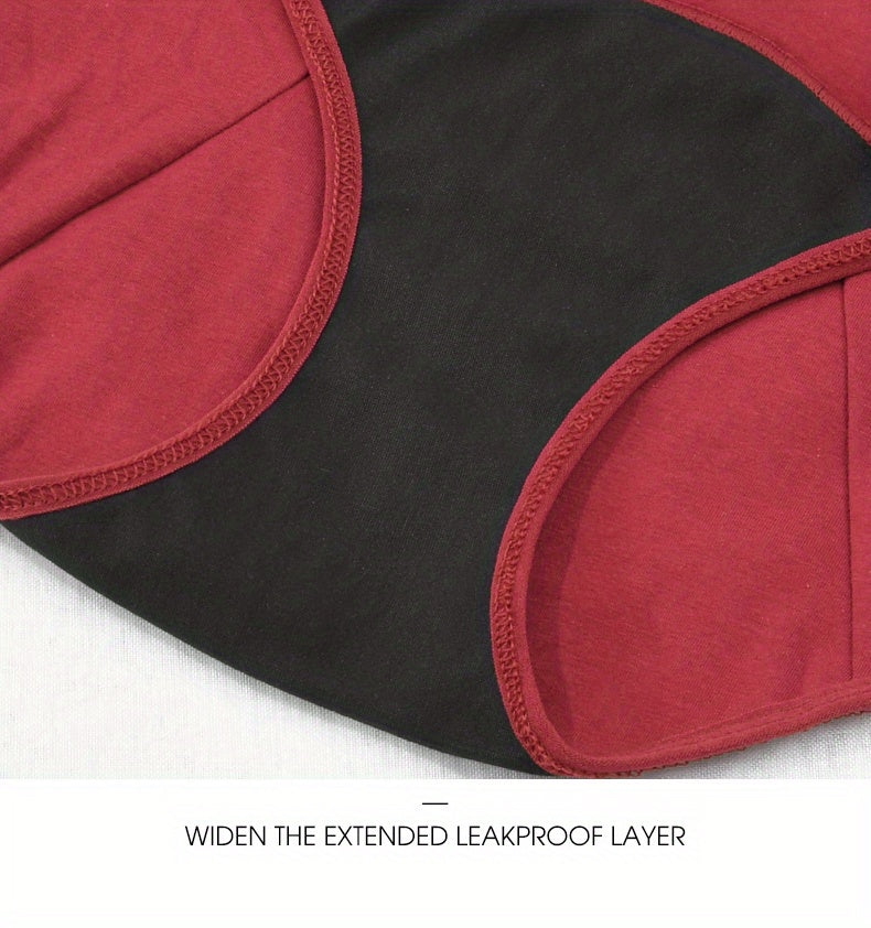 3pcs Simple Period Panties, Comfort Mid-high Waist Physiological Briefs, Breathable Postpartum Panty, Menstruation Panties, Women's Underwear & Lingerie - Lena & Miles Exquisite Boutique LLC.