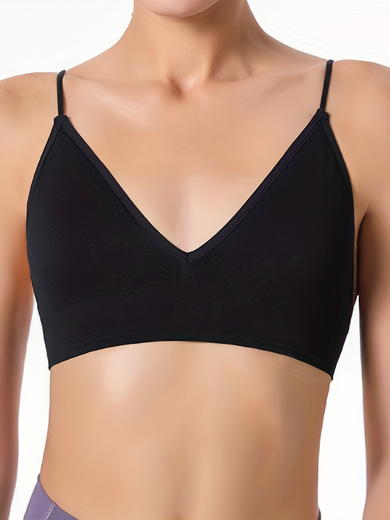 Wireless Triangle Cups Bra, Comfy & Soft Seamless Intimates Bra, Women's Lingerie & Underwear