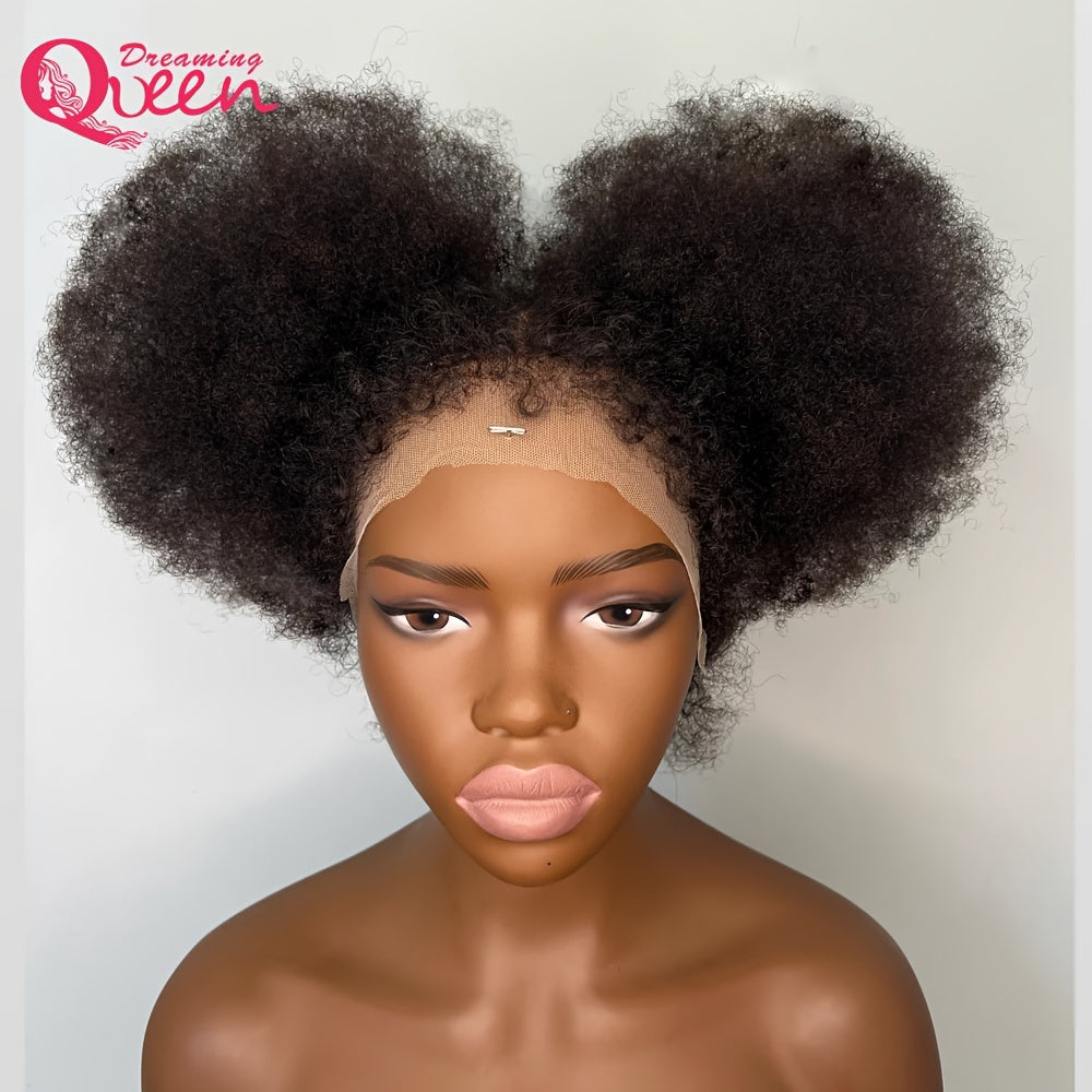 180% Density Afro Kinky Curly Lace Wig - Lace Wigs With 4B Hairline, Transparent HD Lace, Preplucked Mongolian Hair, 13x4 Lace Frontal, Kinky Edges, Real Natural Hairline, Fluffy Hair For Women - Lena & Miles Exquisite Boutique LLC.