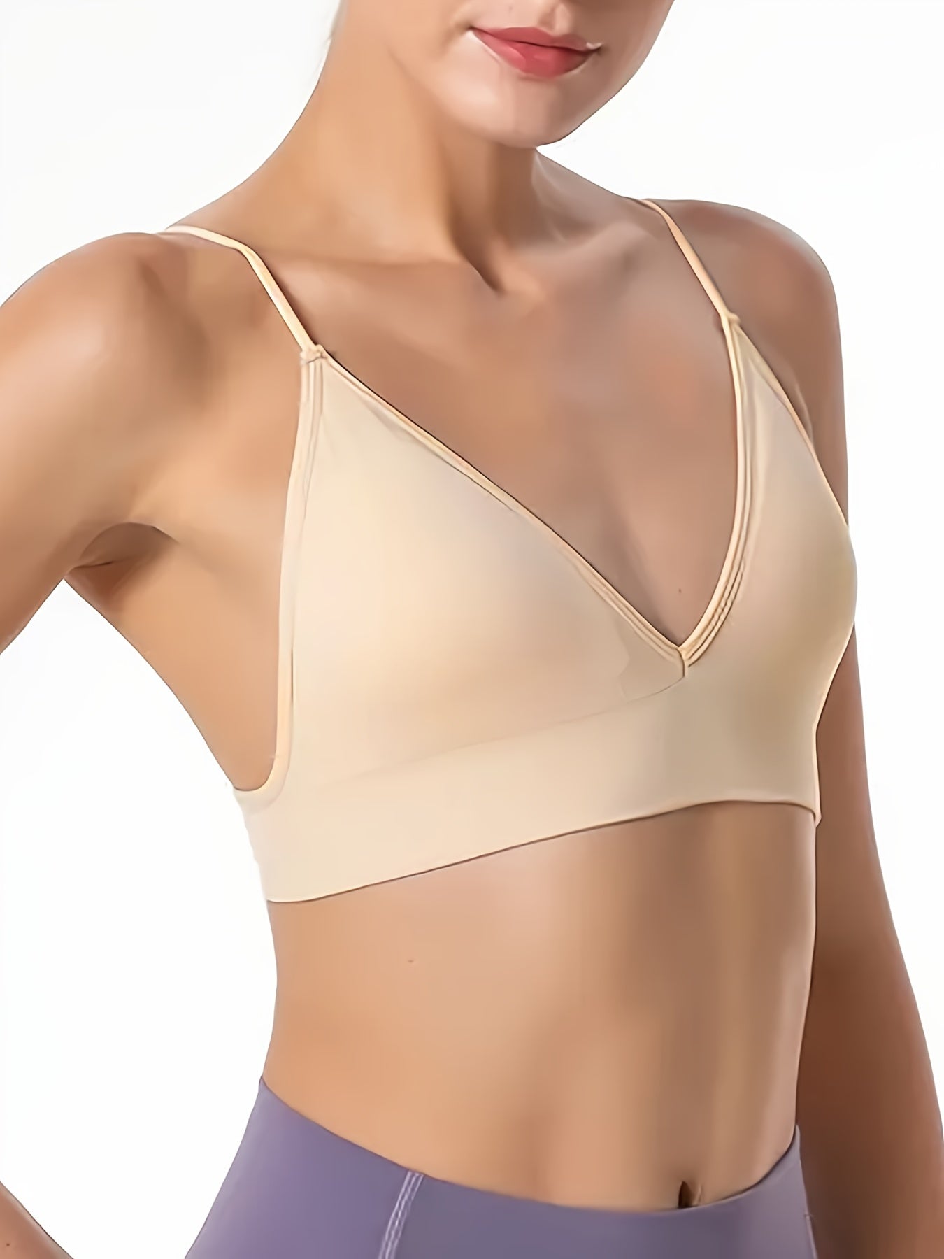 Wireless Triangle Cups Bra, Comfy & Soft Seamless Intimates Bra, Women's Lingerie & Underwear