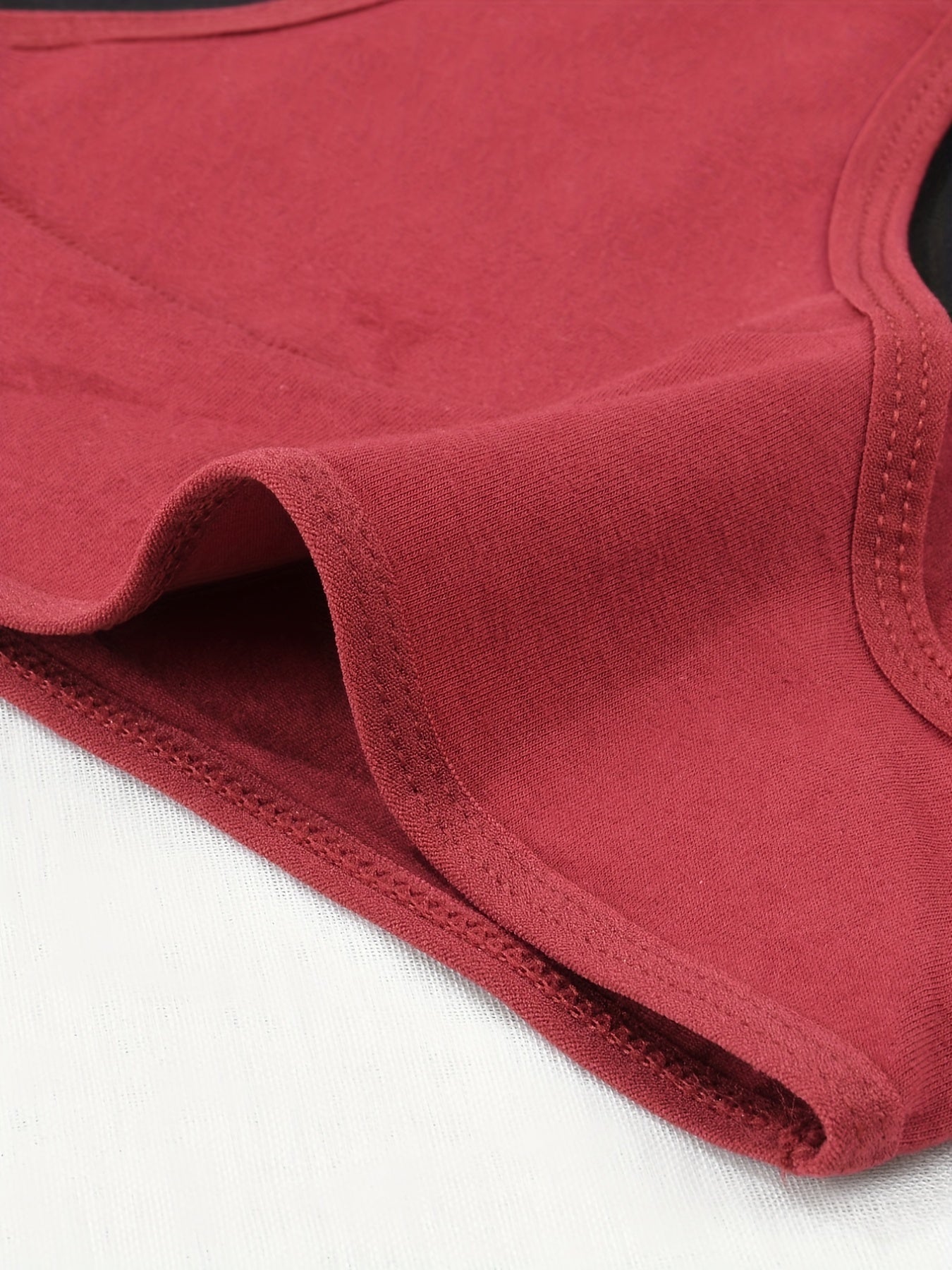 10 Pcs Comfy High Support Mid Rise Period Panties - Breathable Cotton Lingerie with Polyester Lining for Comfortable Wear - Full Coverage, Simple Solid Color Design, Anti-Leak Protection - Lena & Miles Exquisite Boutique LLC.