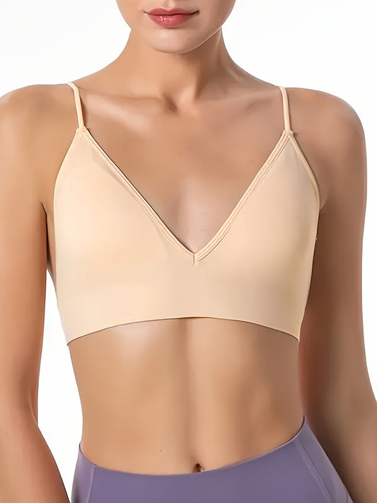 Wireless Triangle Cups Bra, Comfy & Soft Seamless Intimates Bra, Women's Lingerie & Underwear