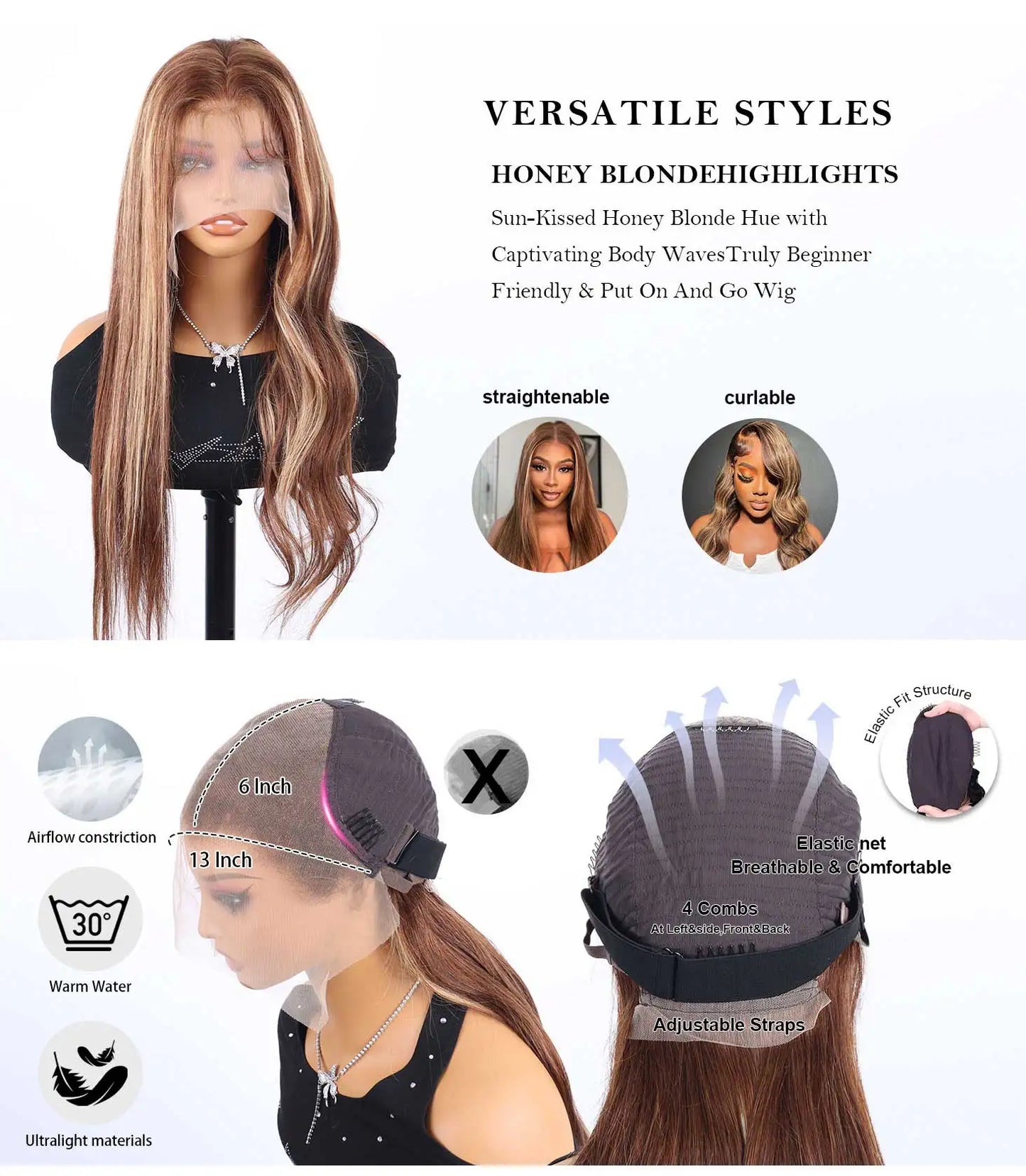 13x6 Hd Highlight Ombre Wig Human Hair 30 Inch 360 Full Lace Wig Brazilian Blonde Colored Lace Frontal Wig Human Hair For Women