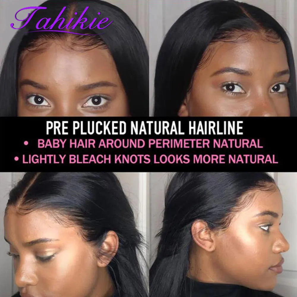 13x6 Straight Lace Front Wig 360 Lace Frontal Wig HD Transparent Lace Wigs For Women Human Hair 5x5 Closure Wig Brazilian 36Inch