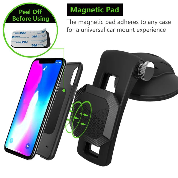 New Arrivals 360 Degree Rotation Long Arm Magnetic Car Dashboard Mobile Holder for Car Magnet Phone Holder Mount