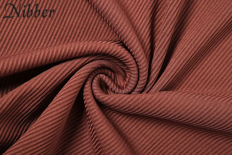 Nibber Women's Knitted Dress Halter Neck Sexy Sleeveless Dress