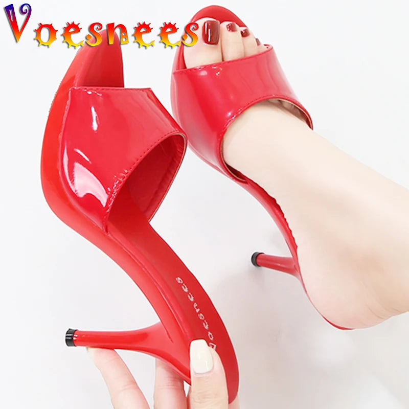 Summer Slipper Fine Heel 9cm 13cm Slipper Waterproof Slides Sandal Platform Bottom