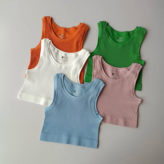 Yoga Vest Women Sports Vest Gym Crop Fitness Running Short Vest