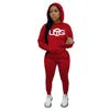 D88140 Custom Tracksuits for Women Embroidered Plush Winter Sweater Hooded Two Piece Set Women Clothing Ladies Jogging Suits
