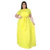 Size 5XL Two Piece Set Women Clothes Solid Short Sleeve Crop Top and Long Skirts