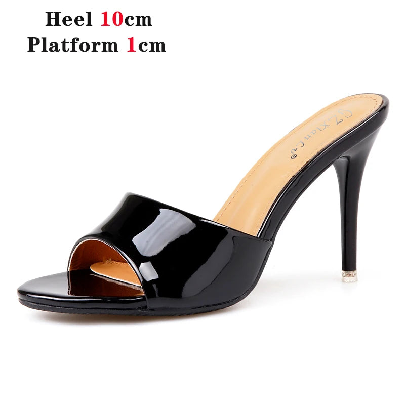 Summer Slipper Fine Heel 9cm 13cm Slipper Waterproof Slides Sandal Platform Bottom