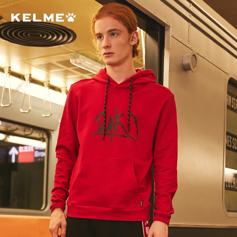 KELME Adult men's women's Quality Brand Men Hoodie Pullover Sweat Shirt Male Sweatshirts Sports Printed Hoodie  Training Jacket