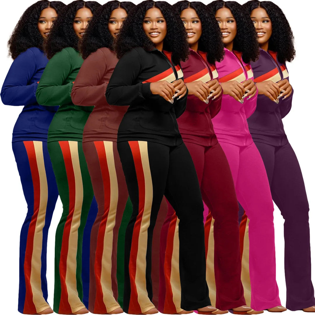 YQY77495 Best Selling Fall Tracksuits for Women Sports Pants and Sweater Two Piece Outfits for Women Jogger Set With Pockets