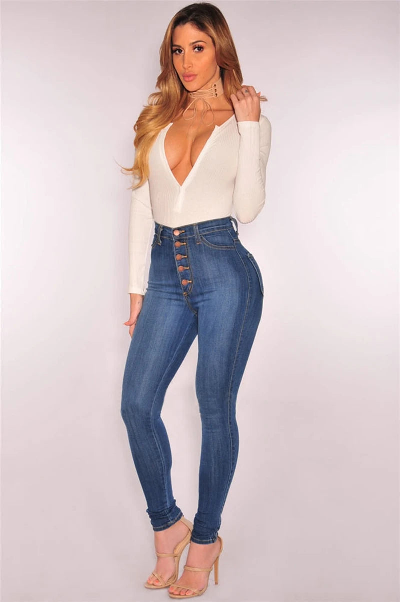 Push Up Jeans High Elastic Skinny Pencil Pants