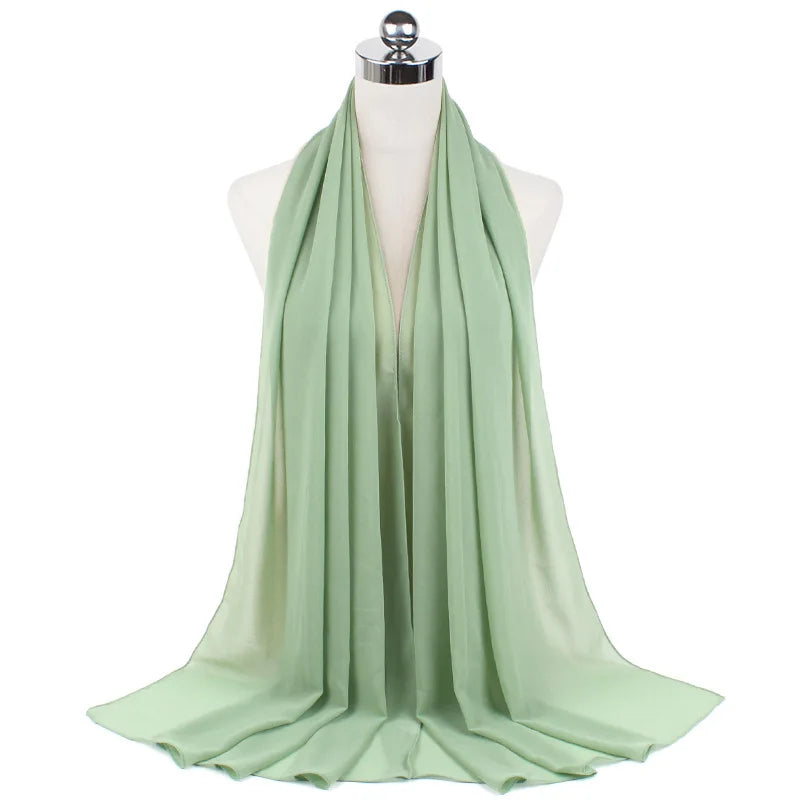 Muslim Chiffon Hijab Scarf Women Long Solid Color Head Wrap For Women Hijabs Scarves Ladies Muslim Veil Jersey Hijabs