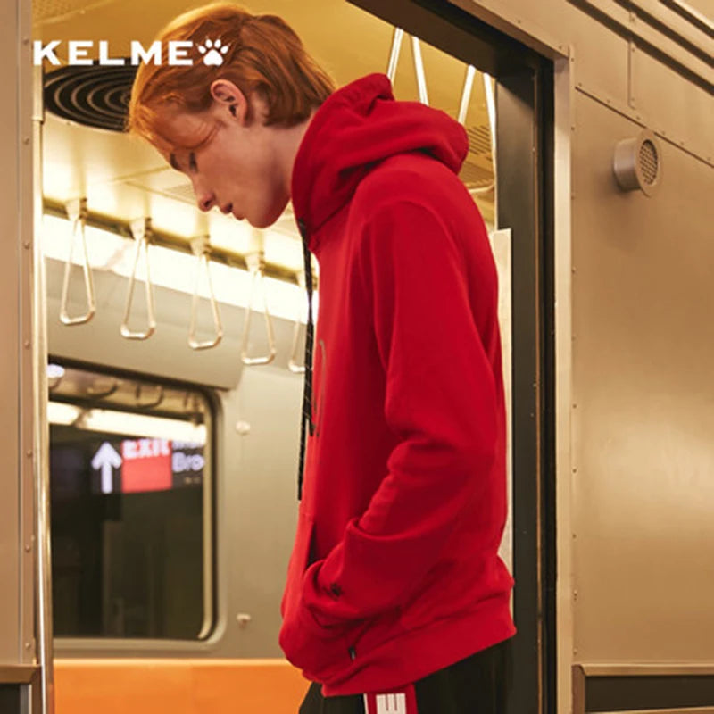KELME Adult men's women's Quality Brand Men Hoodie Pullover Sweat Shirt Male Sweatshirts Sports Printed Hoodie  Training Jacket