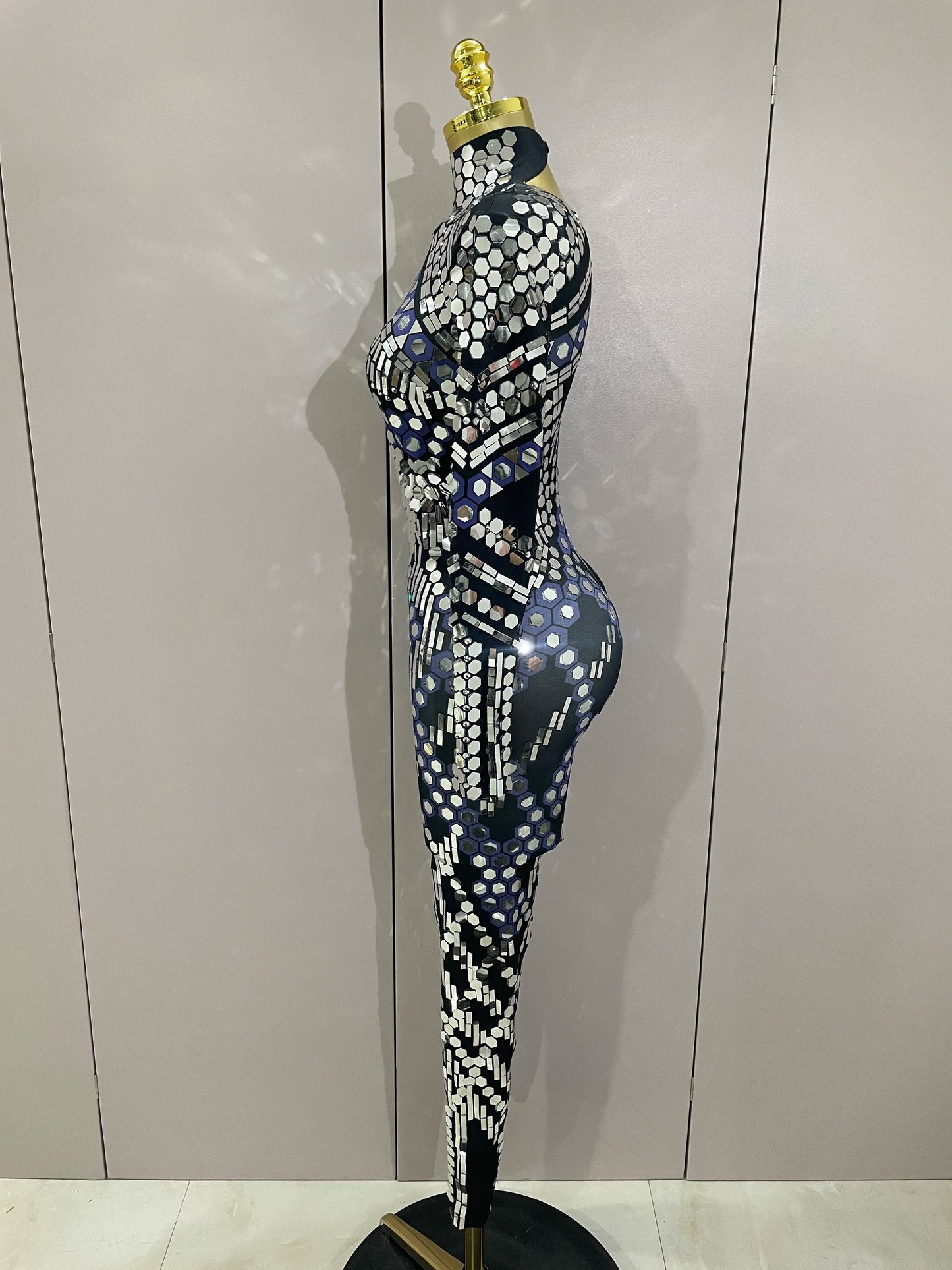 Women Prom Dancer Singer Costume Evening Birthday Show Stage Outfit