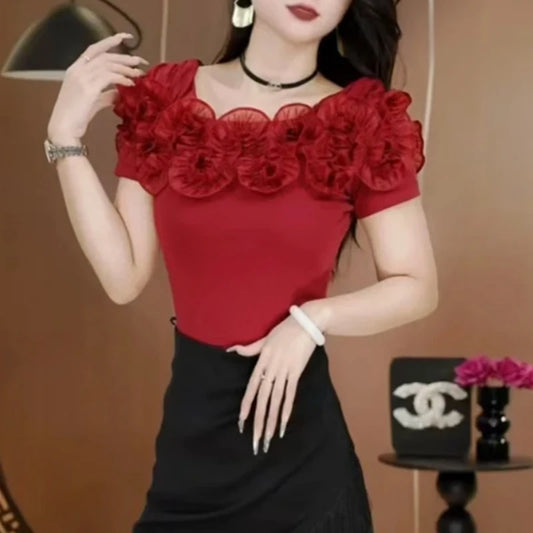 Summer European Clothes High Quality Cotton T - Lena & Miles Exquisite Boutique LLC.