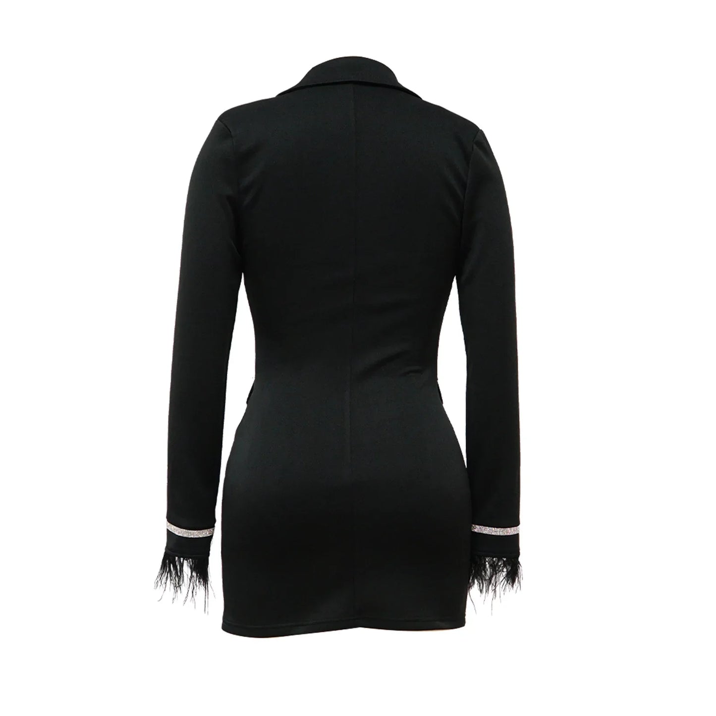 Women Blazer 2024 Spring Slim V Collar Long Sleeve Elegant Female Suit Double