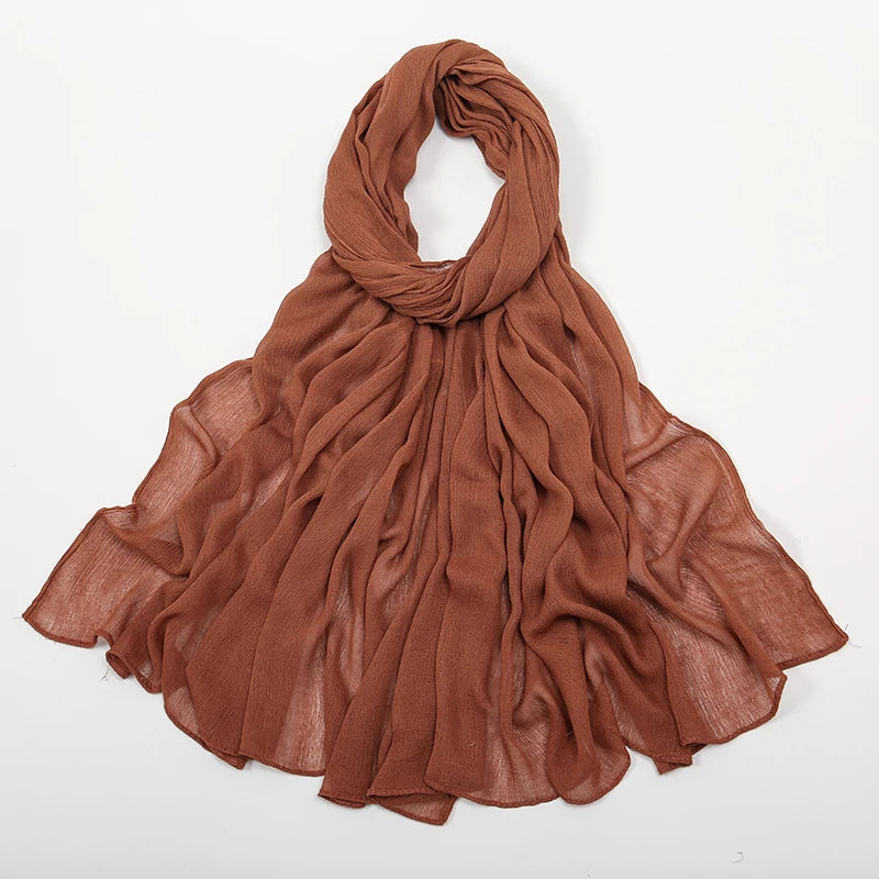 Shawls Solid Headscarf Wraps Big Size Plain Islam - Lena & Miles Exquisite Boutique LLC.