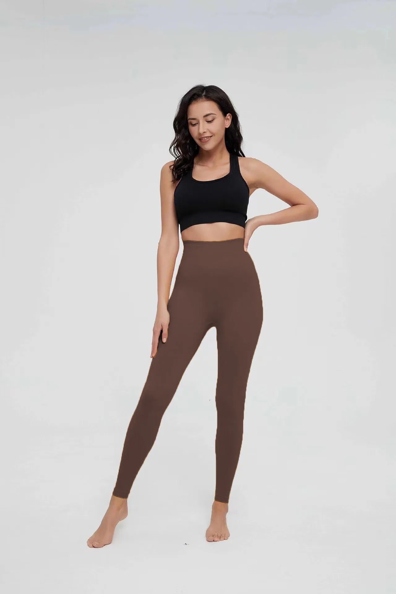 Seamless Knitted Leggings Women High Waist Sports Pants
