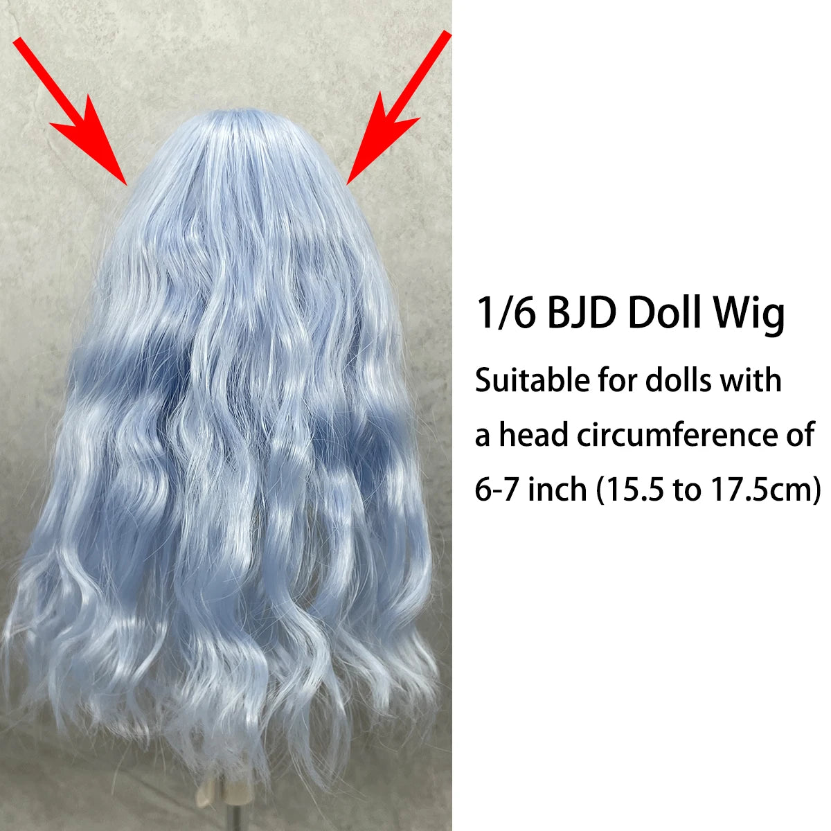 1/6 BJD Doll Wig Long Water Wave Long Curly Synthetic Wig For Girls DIY Makeup Accessories BJD Doll Hair Bundle Elegant Fashion