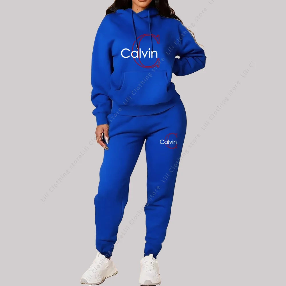 Tracksuit Aesthetic Designer Clothes Trend Sportswear High quality Hoodies Sweatpants 2 piece Outfits Women Sets