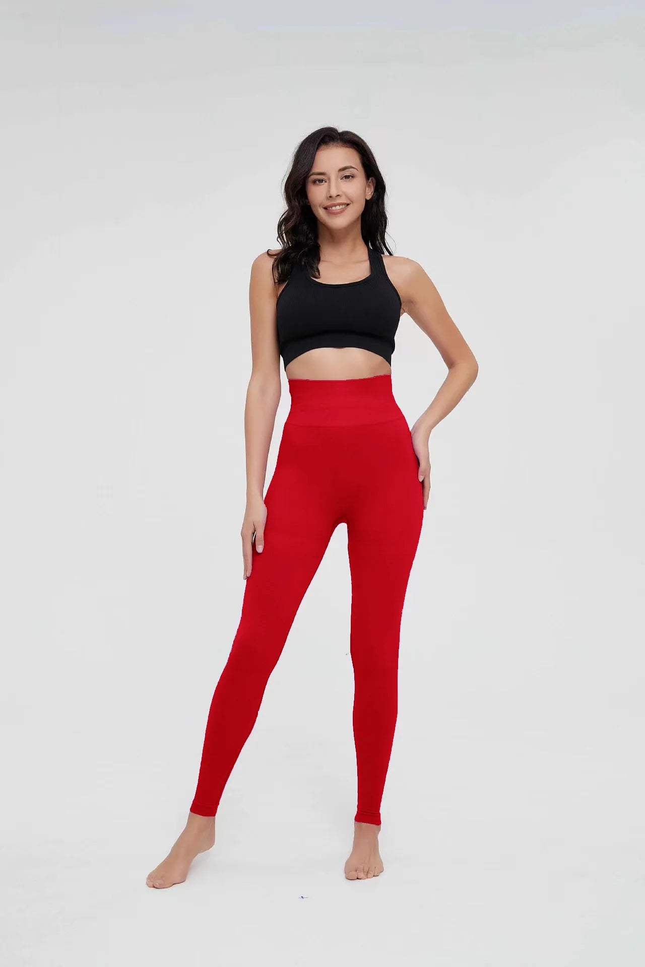 Seamless Knitted Leggings Women High Waist Sports Pants