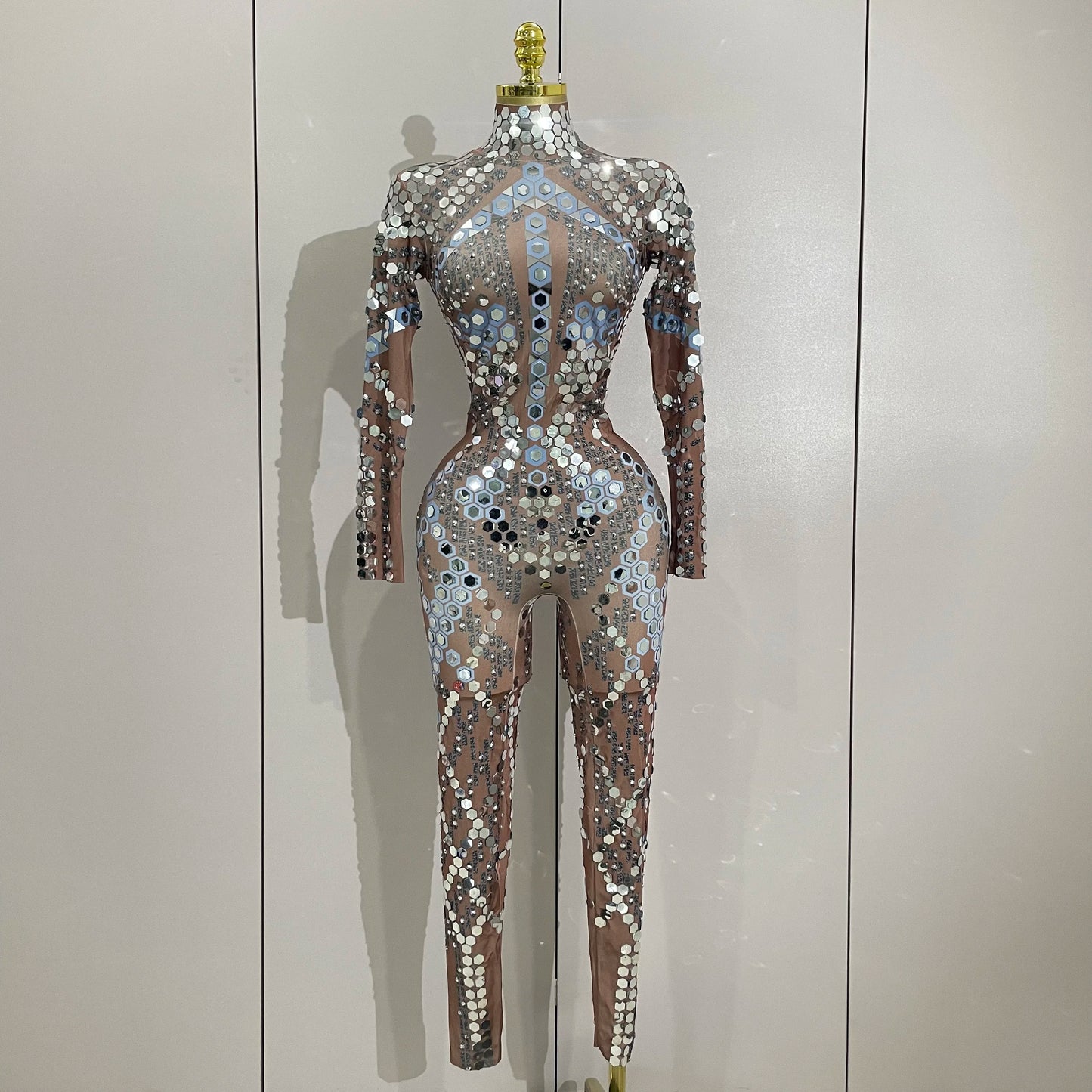 Women Prom Dancer Singer Costume Evening Birthday Show Stage Outfit