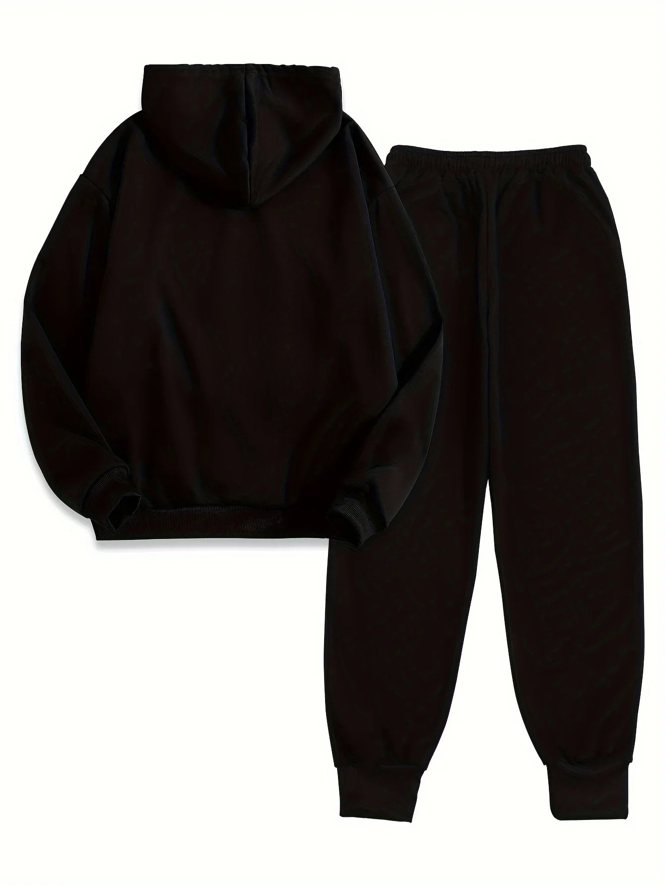 women's autumn winter suit clothing Hoodies Sweatshirt Trackpants 2piece set Cotton Fashion love Print Oversized Hoody and pants