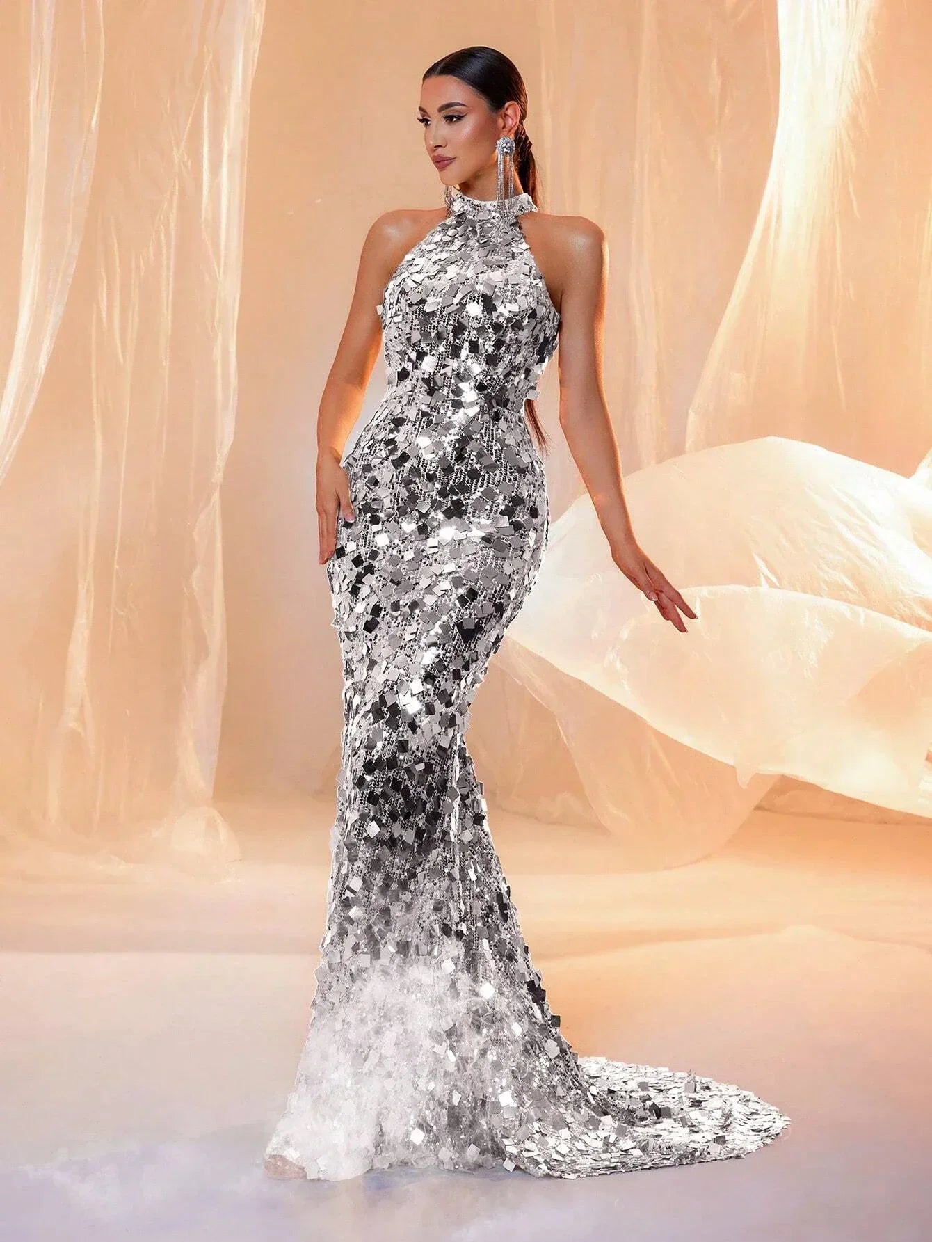 Prom Gown Wedding Guest Dinner Maxi Dress for Women LM86444