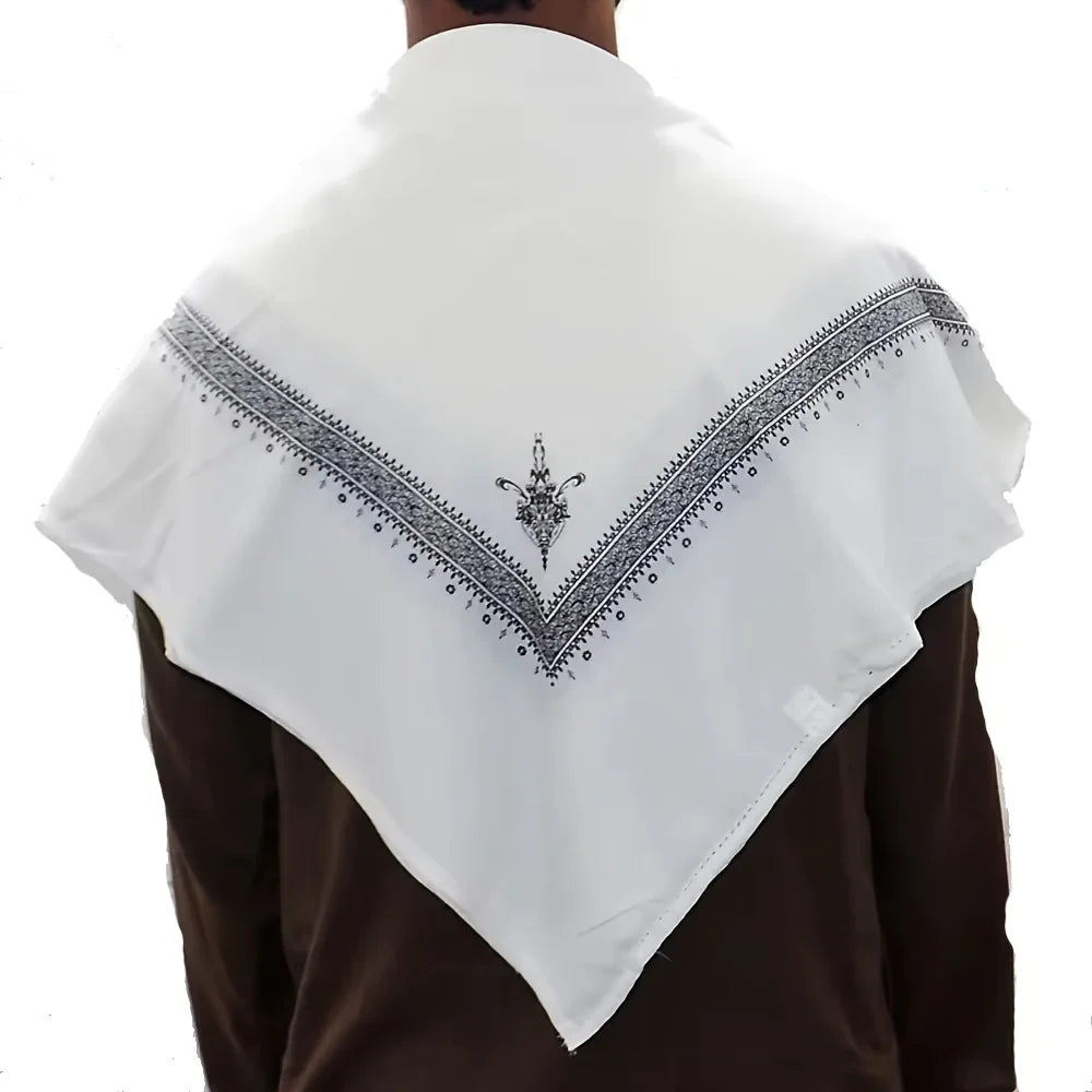 2025 Trendy Ethnic Prayer Scarf - Men's Fashion Polyester Stole for Ramadan and Religious Ceremonies - Lena & Miles Exquisite Boutique LLC.