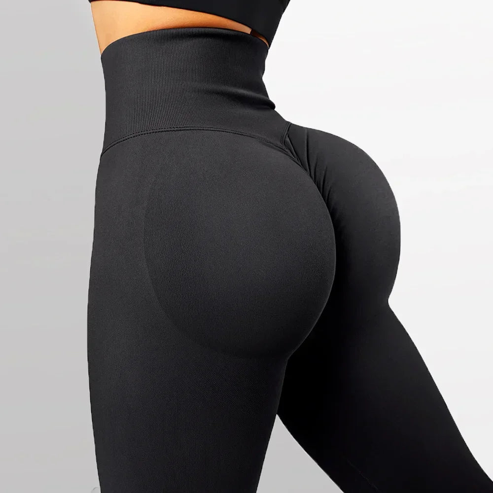 Seamless Knitted Leggings Women High Waist Sports Pants