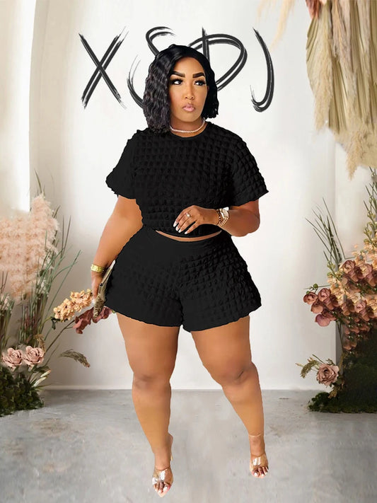 Summer Suit Chic and Elegant Woman Set New In Sexy Outfit Casual Shorts Sets Womens 2 Piece Plus Size Dropshipping Wholesale