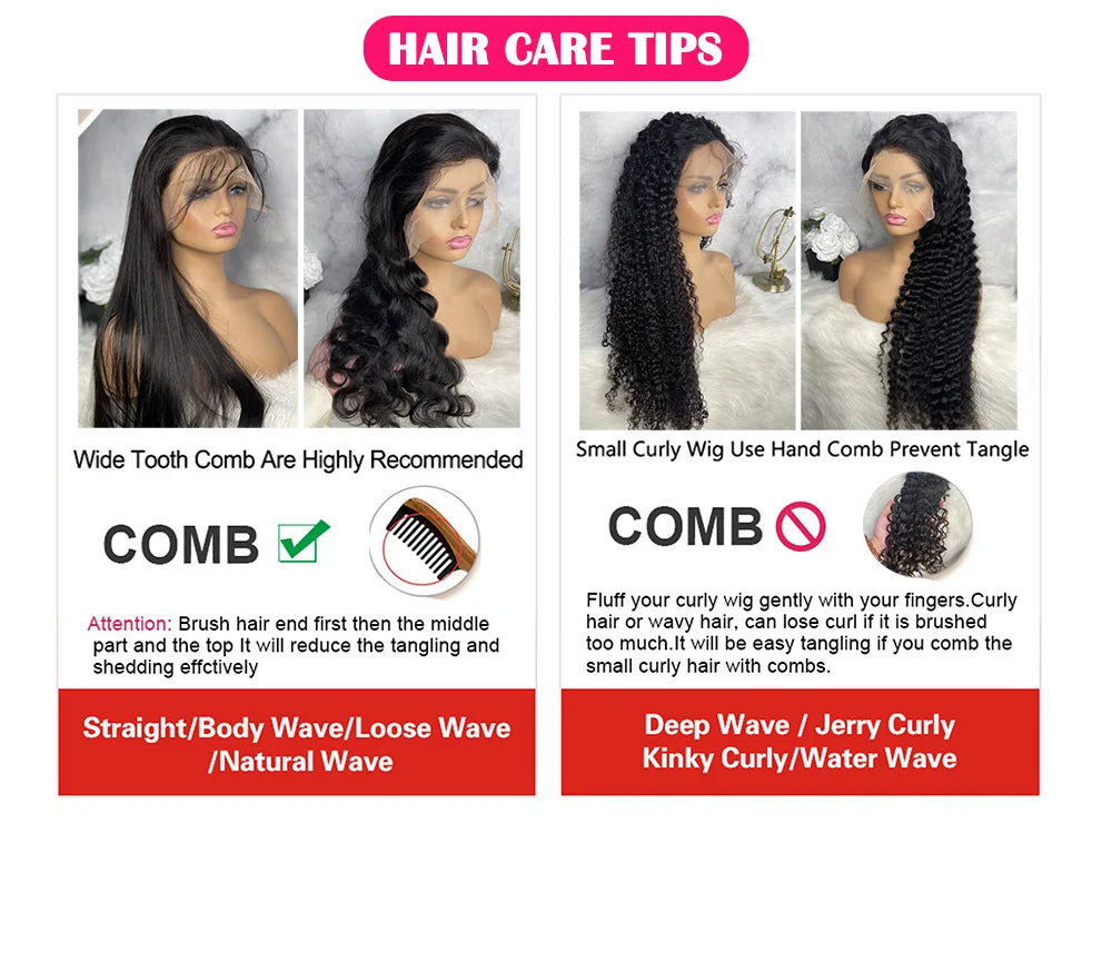 220 Density 40 inch Bone Straight 13x4 13x6 360 Hd Transparen Lace Front Wig Human Hair Pre Plucked Lace Frontal Wigs For Women